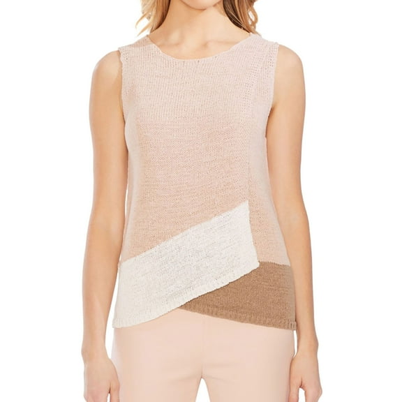 Vince Camuto Womens Foldover Pullover Sweater, Pink, X-Large