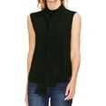 thumbnail image 1 of Vince Camuto Womens Fringed Mock Neck Sleeveless Blouse Top, 1 of 2