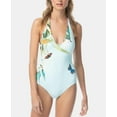 thumbnail image 1 of Vince Camuto Womens Garden Paradise Printed Halter One Piece Swimsuit, 1 of 4
