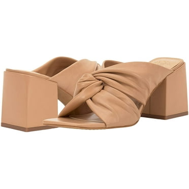 Vince Camuto Womens Jenabie Block Heel Sandal Heeled 7.5 Sandstone