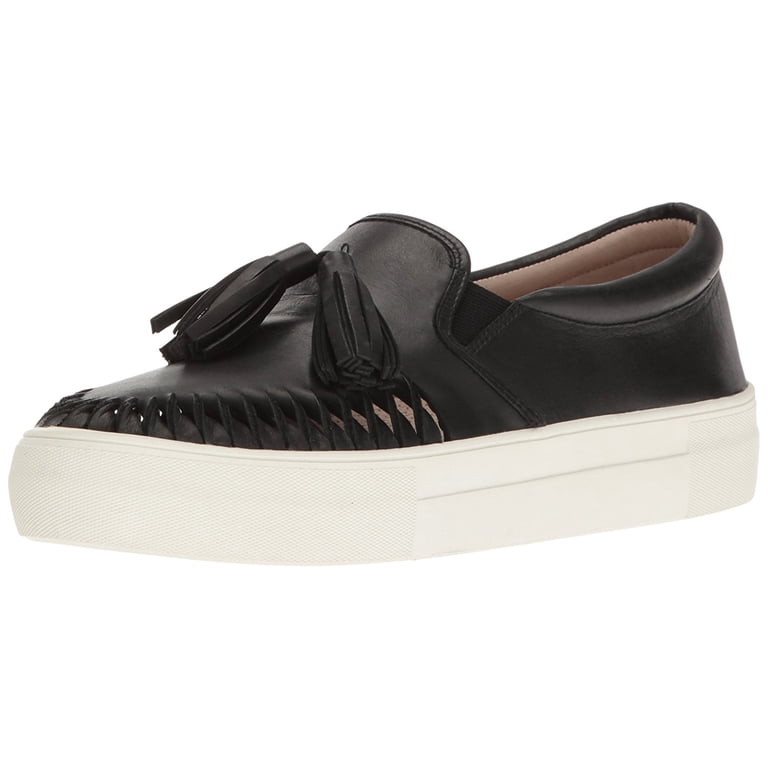 Vince Camuto Black Leather Slip-On Loafers with White Sole Amazon.com | Vince Camuto Colin Flat Loafer, Black, 6 Medium  main image 4