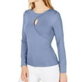 thumbnail image 1 of Vince Camuto Womens Keyhole Pullover Blouse, Blue, X-Large, 1 of 2