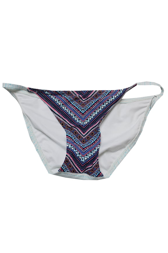 Womens Navy Multi Tribal Print String Bikini Bottom S