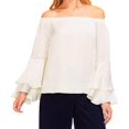 thumbnail image 1 of Vince Camuto Womens Off the Shoulder Bell Sleeve Top,Pearl Ivory,X-Small, 1 of 1