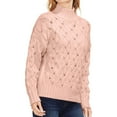 thumbnail image 1 of Vince Camuto Womens Open Knit Pullover Sweater, Pink, Medium, 1 of 2