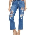 thumbnail image 1 of Vince Camuto Womens Patchwork Straight Leg Jeans, Blue, 28W (US 6), 1 of 2