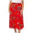 thumbnail image 1 of Vince Camuto Womens Pleated Midi Skirt (Fireball Floral, Small), 1 of 2