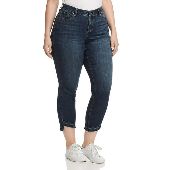 VINCE CAMUTO Womens Blue Cropped Jeans Plus Size: 24W