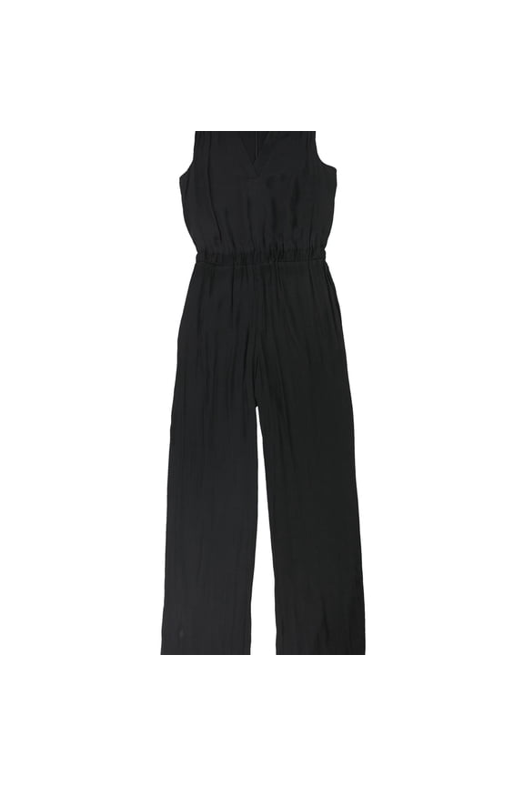 Womens Rumple Jumpsuit, Black, XX-Small