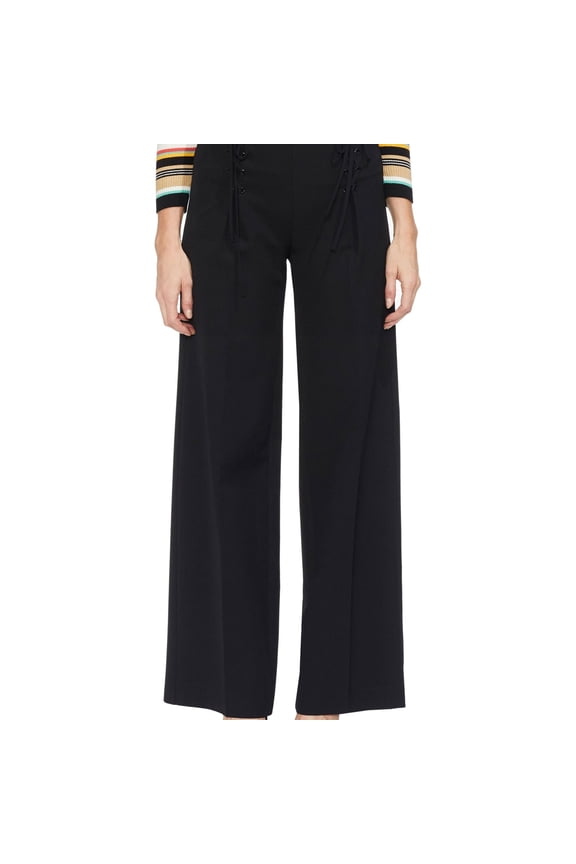 Womens Sailor Casual Trouser Pants, Black, 4