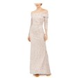 thumbnail image 1 of Vince Camuto Womens Scoop Neck Sequined Formal Dress Beige 4, 1 of 2