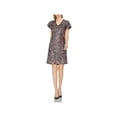 thumbnail image 1 of VINCE CAMUTO $169 Womens New 1233 Black Flutter Sleeve Sequined Dress 4 B+B, 1 of 2