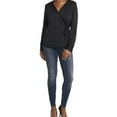 thumbnail image 1 of Vince Camuto Womens Solid Wrap Blouse, Black, Medium, 1 of 1