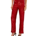 thumbnail image 1 of Vince Camuto Womens Sparkle Shine Casual Trouser Pants, Red, XX-Small, 1 of 1