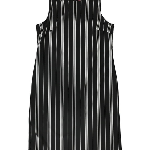 Vince Camuto Womens Stripe Split Hem Sheath Dress, Black, 12