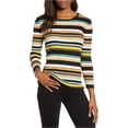 thumbnail image 1 of Vince Camuto Womens Striped Pullover Sweater, Multicoloured, X-Large, 1 of 2