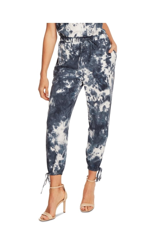 Womens Tie-Dye Sweats Jogger Pants Navy S