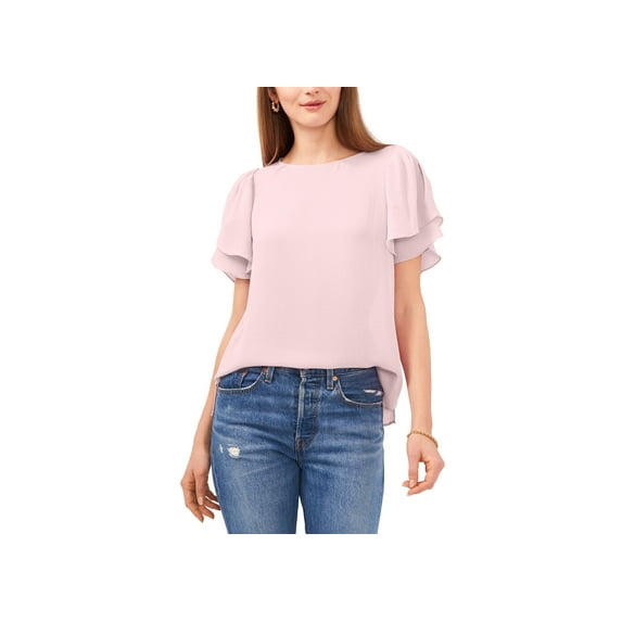 Vince Camuto Womens Tulip-Sleeve Top Pink Horizon 3X