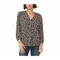 thumbnail image 1 of Vince Camuto Womens V Neck Blouse Navy Floral Medium, 1 of 3