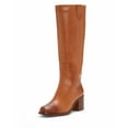 thumbnail image 1 of Vince Camuto Zemmy Light Cognac Leather Knee High Block Heel Comfortable Boots (Light Cognac, 6.5), 1 of 5