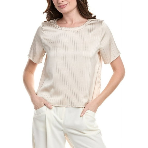 Vince Camuto womens Boxy Top, m, Beige