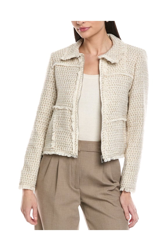 womens  Collar Jacket, 6, Blue