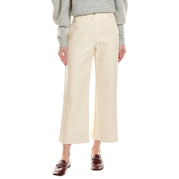 Vince Camuto womens  Cropped Front Pocket Pant, 4, White