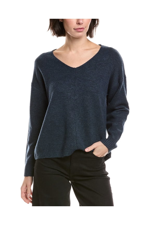 womens  Front Seam Cozy Sweater, m, Blue