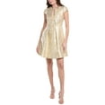 thumbnail image 1 of Vince Camuto womens  Jacquard A-Line Dress, 8, Metallic, 1 of 3