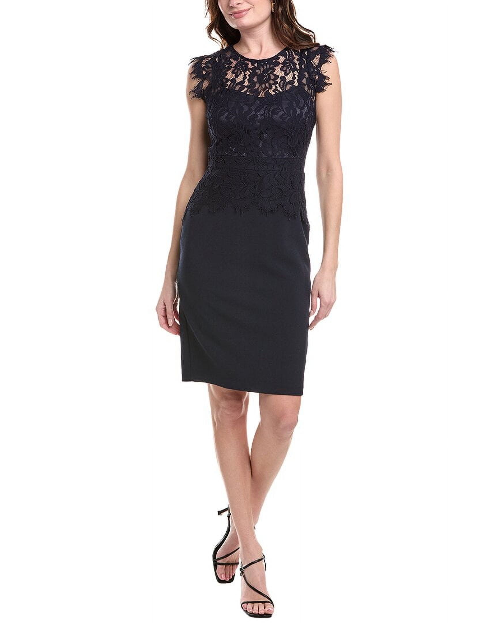 Vince Camuto womens Lace Peplum Sheath Dress, 2, Blue - Walmart.com