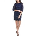 thumbnail image 1 of Vince Camuto womens  Lace Shift Dress, 2, Blue, 1 of 3