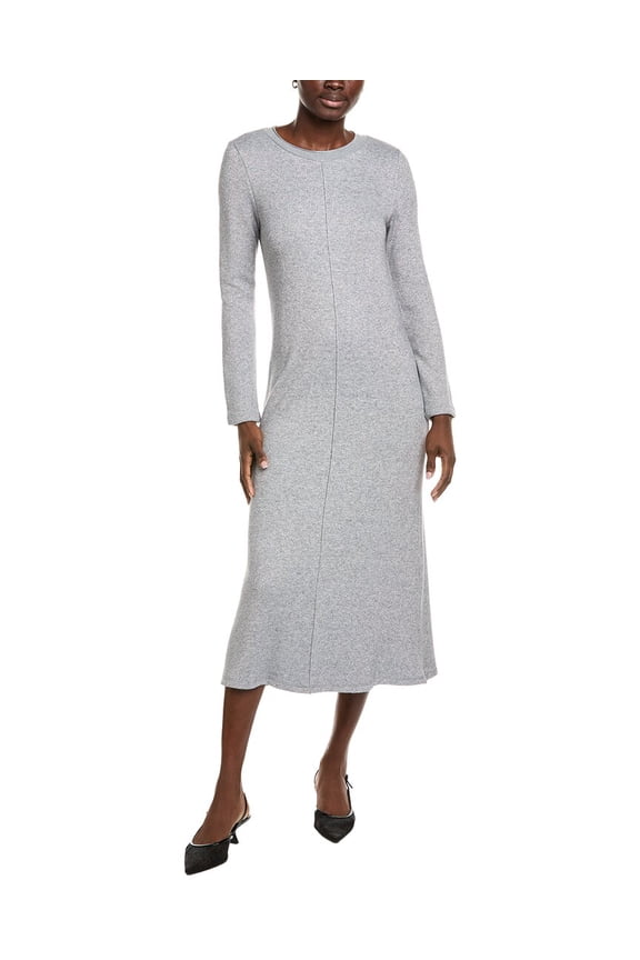 womens Lurex Sweaterdress, l, Grey