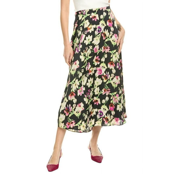 Vince Camuto womens Midi Slip Skirt, l, Black