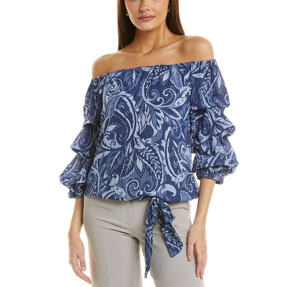 Vince Camuto womens Off Shoulder Balloon Sleeve Top, XL