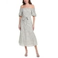 thumbnail image 1 of Vince Camuto womens  Off-The-Shoulder Linen-Blend Midi Dress, XL, White, 1 of 3