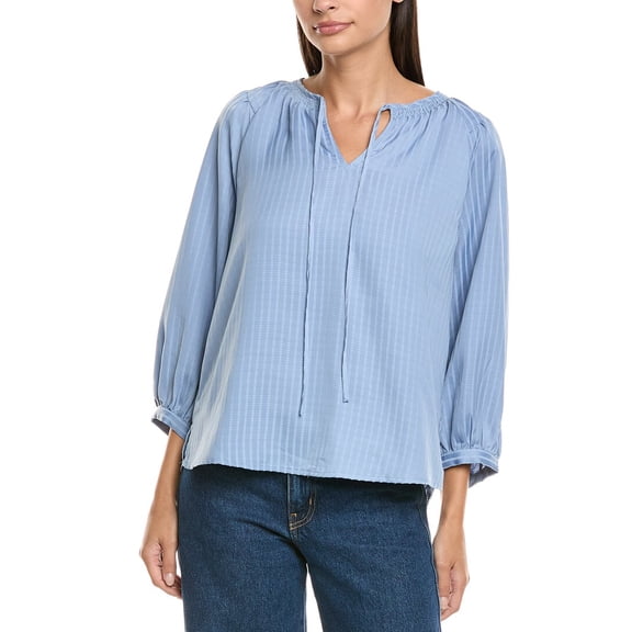 Vince Camuto womens  Peasant Blouse, m, Blue