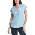 thumbnail image 1 of Vince Camuto womens  Placket Top, XL, Blue, 1 of 3