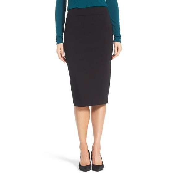 Vince Camuto womens Ponte Pencil Skirt, L, Black