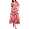 thumbnail image 1 of Vince Camuto womens  Puff Sleeve Maxi Dress, m, Pink, 1 of 3
