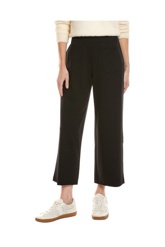 womens Pull On Front Pocket Pant, XL, Black