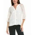 thumbnail image 1 of Vince Camuto womens  Raglan Sleeve Button-Down Blouse, XL, White, 1 of 3