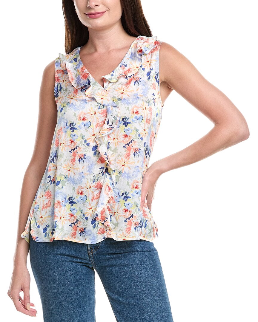Vince Camuto Women's Ruffle Sleeve Blouse White Size 1