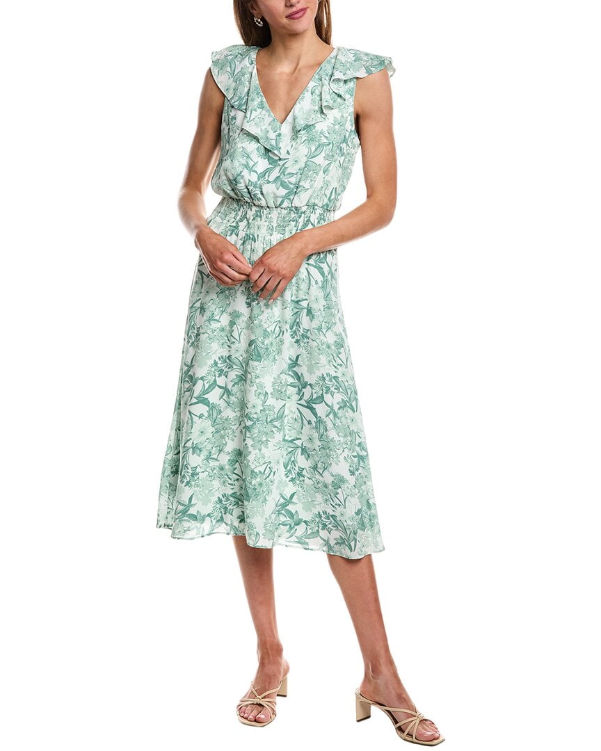 Vince Camuto womens Ruffle Midi Dress, m, Green - Walmart.com