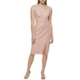 thumbnail image 1 of Vince Camuto Womens Scuba Crepe Midi Dress, 12 Blush, 1 of 2