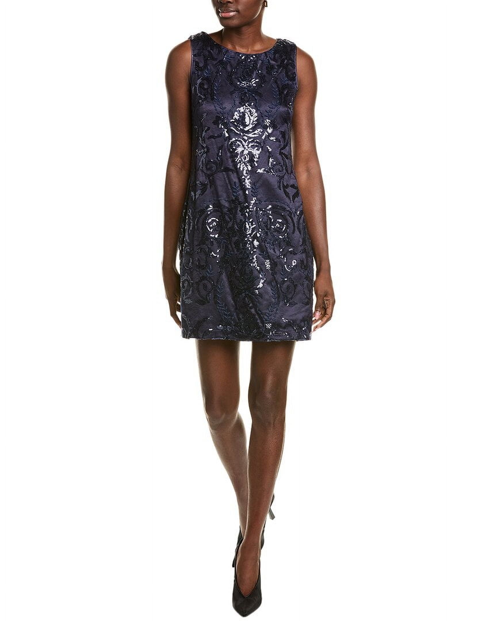 slim fit dress slacks Vince Camuto Plum Floral Print Fit-and-Flare Dress – SilkRoll main image 0