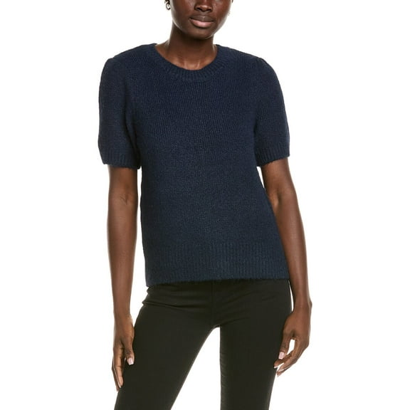 Vince Camuto womens  Wool-Bend Crewneck Sweater, xs, Blue