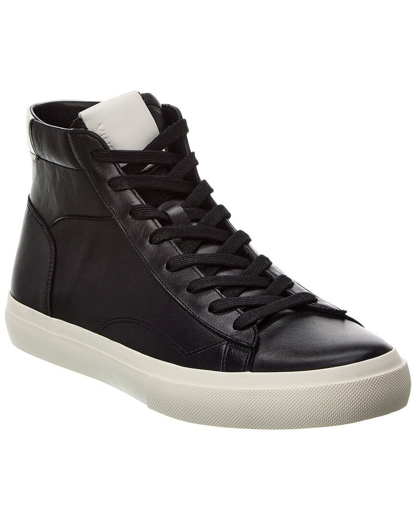 Vince Fitzroy-B Leather Sneaker, 9.5, Black - Walmart.com