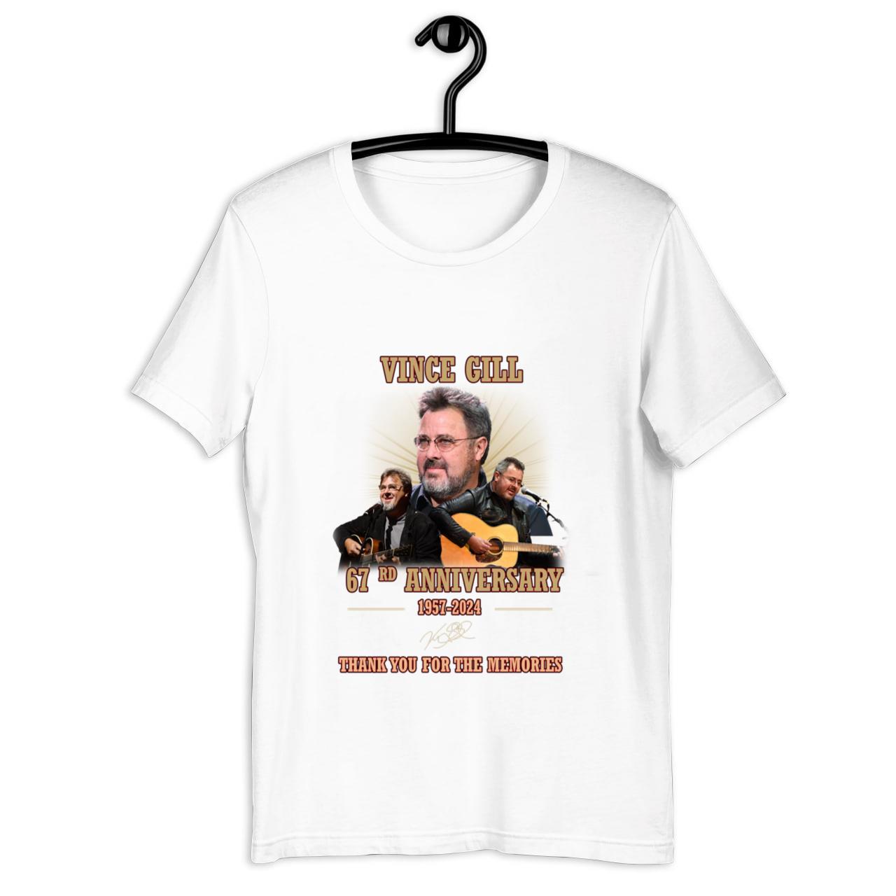 Vince Gill Shirt Vince Gill 67rd Anniversary 1957 2024 Thank You For