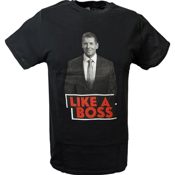 Vince McMahon Like A Boss WWE Black T-shirt New XL