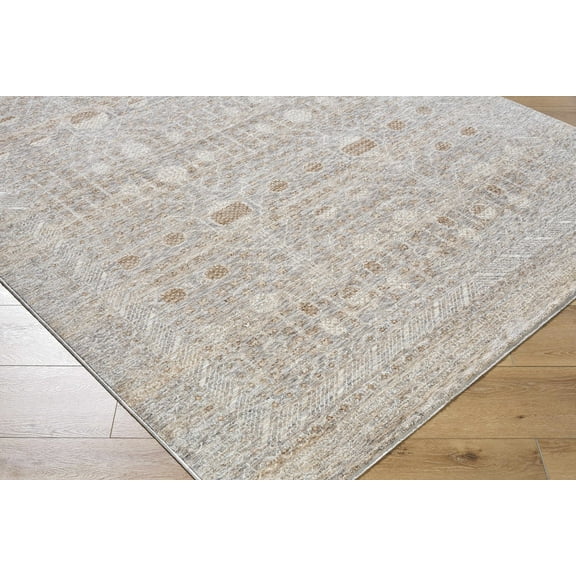 Boutique Rugs Vince Traditional Runner Rug - Gray, Cream, Tan - 3'3" x 7'3" Runner